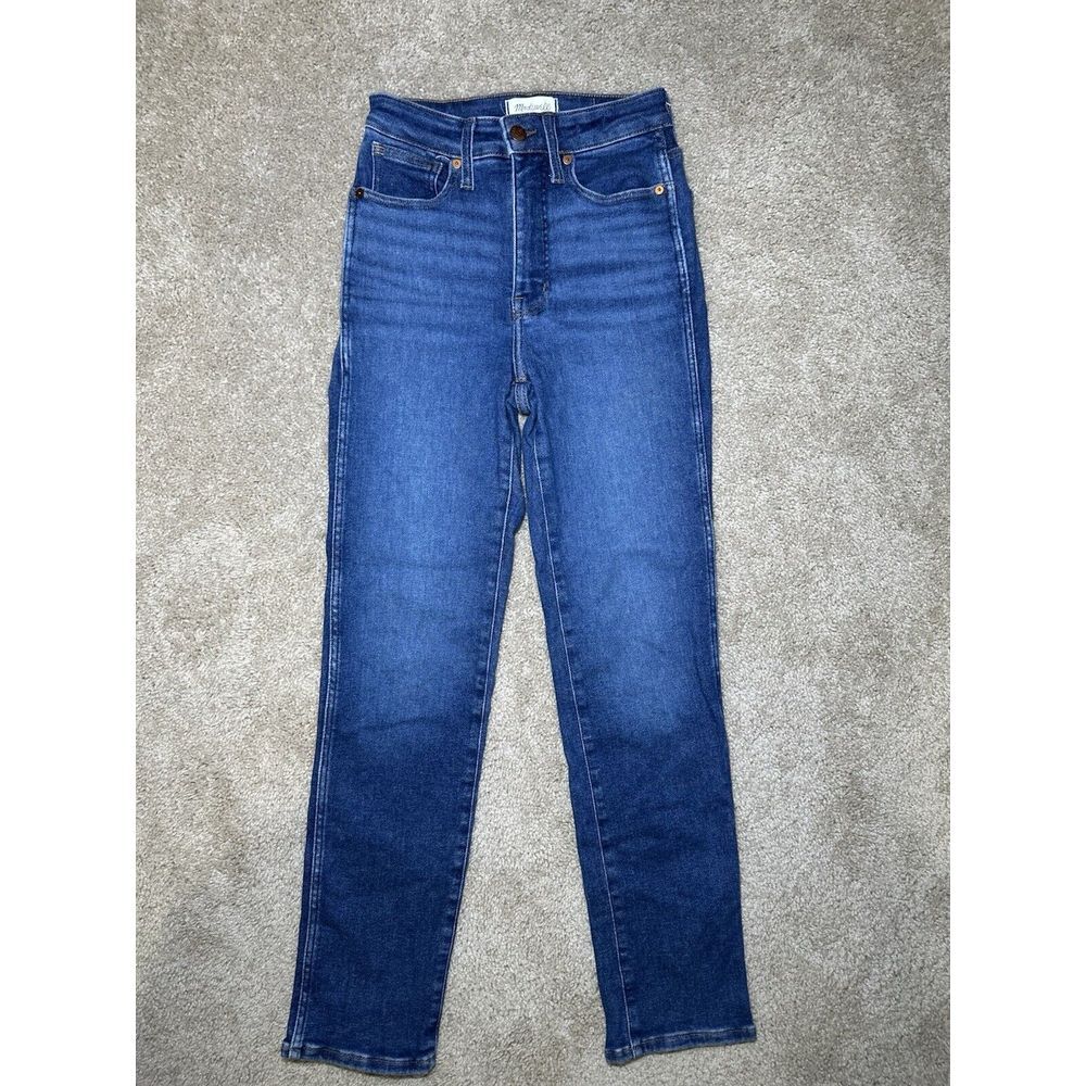 Madewell Curvy Stovepipe Jeans Womens 25 Blue Straight Pants